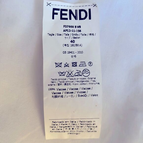 FENDI Bodycon Dress. Black. Removable Belt. Sz 40 or US 4 - Picture 10 of 10